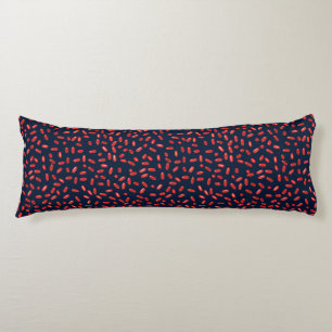 Red Pills Repeating Pattern Body Pillow