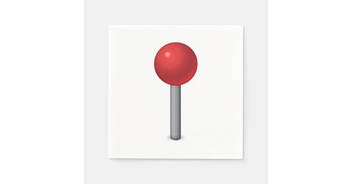 Red Pin Emoji Napkin Zazzle.ca