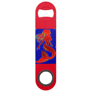 red pin-up mermaid bar key
