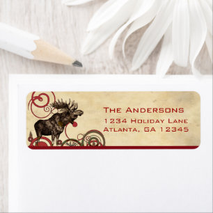 Red Pine Moose Trees Return Address