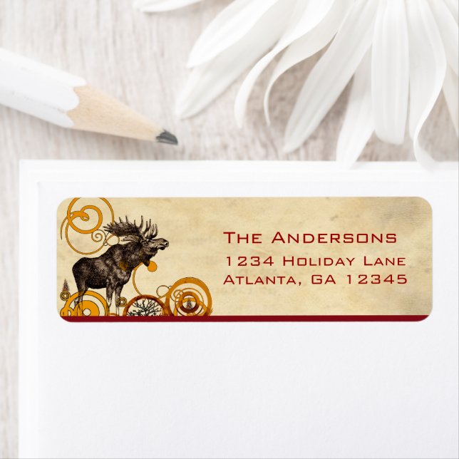 Red Pine Moose Trees Return Address (Insitu)