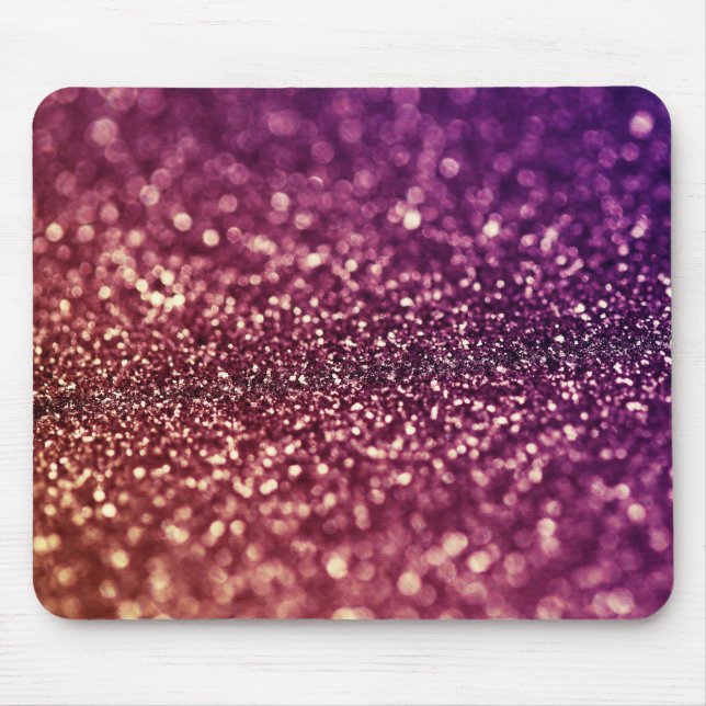 Red Pink and Purple Sparkle Diva Glitter Design Mouse Pad (Front)