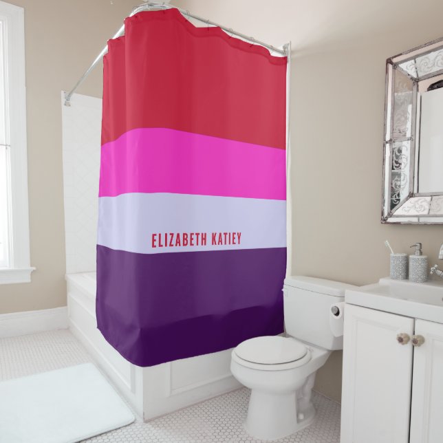 Red, Pink and Purple Stripes Pattern  (In Situ)