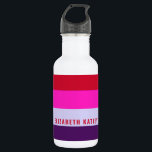 Red, Pink and Purple Stripes Pattern  532 Ml Water Bottle<br><div class="desc">Stay hydrated in style with the Red, Pink, and Purple Stripes Pattern Stainless Steel Water Bottle. Featuring a bold striped design, this durable and insulated bottle keeps your drinks at the perfect temperature while adding a vibrant touch to your daily routine. Perfect for work, travel, workouts, or as a stylish...</div>