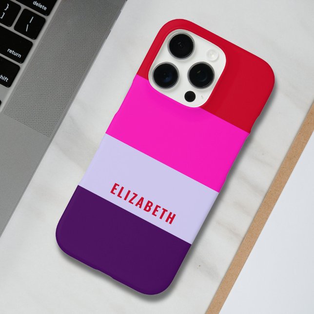 Red, Pink and Purple Stripes Pattern  Case-Mate iPhone Case (Creator Uploaded)