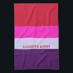 Red, Pink and Purple Stripes Pattern  Kitchen Towel<br><div class="desc">Add a pop of colour to your kitchen with the Red, Pink, and Purple Stripes Pattern Kitchen Towel. Featuring a bold striped design, this stylish and absorbent towel is perfect for drying dishes, wiping counters, or adding a decorative touch to your space. A great choice for those who love vibrant...</div>