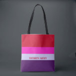 Red, Pink and Purple Stripes Pattern  Tote Bag<br><div class="desc">A trendy iPhone 16 Pro case featuring a red,  pink and purple stripes pattern. Stylish and modern,  this personalized accessory adds a unique touch while keeping your device protected.</div>