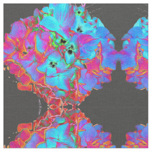 Red pink blue purple floral colourful floral fabric