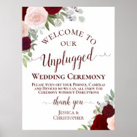 Red & Pink Boho Floral Unplugged Wedding Ceremony