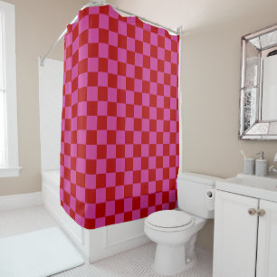 Red + Pink Check Chequered Chequerboard Pattern