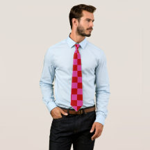 Red + Pink Check Chequered Chequerboard Pattern