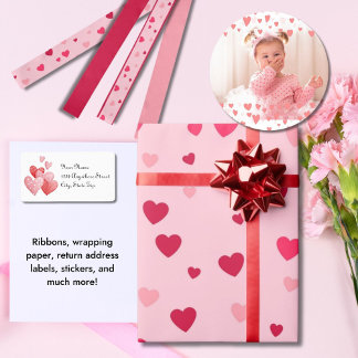 Red Pink Craft Gift Satin Ribbon