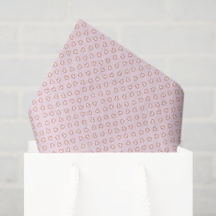 Red Pink Cute Coquette Hearts Valentine’s Day Tissue Paper