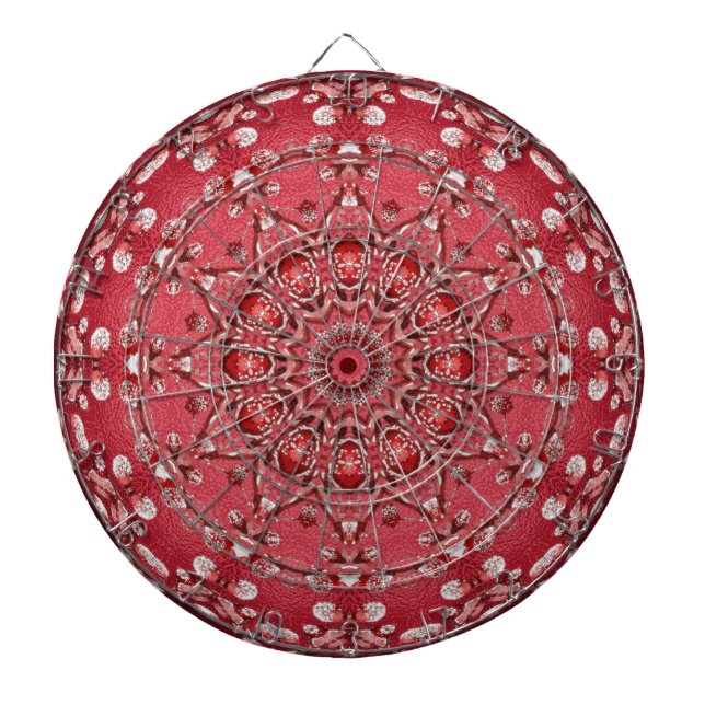 Red Pink Decorative Dartboard (Front)