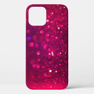 Red Pink Glitter: Abstract Bokeh iPhone 12 Case