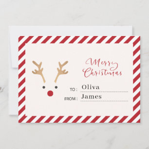 Red Pink Gold Calligraphy Illustrated Christmas Invitation