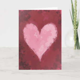 Red Pink Heart Love Card