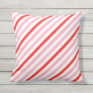 Red Pink Heart Valentine Retro Colourful Love Gift Throw Pillow