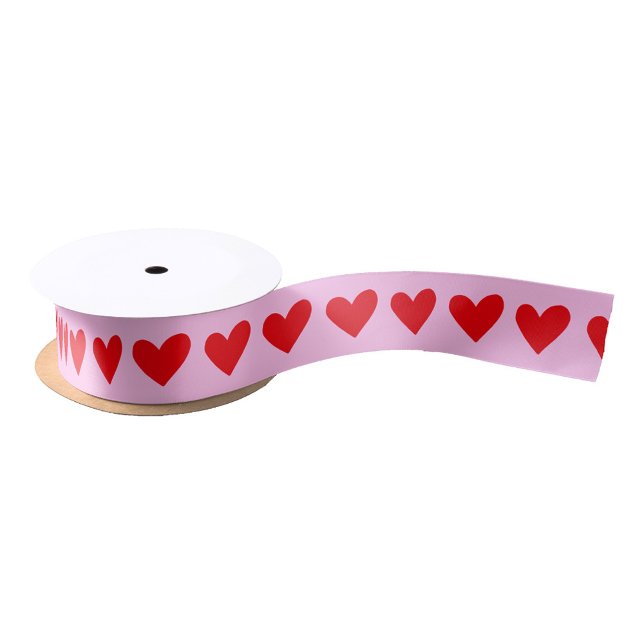 Red Pink Heart Valentines  Satin Ribbon (Creator Uploaded)