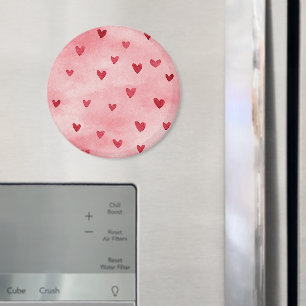 Red Pink Hearts Love   Magnet