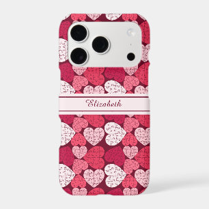 Red & Pink Jigsaw Puzzle Heart Pattern Name