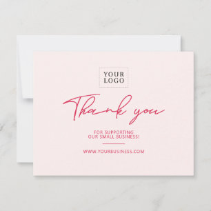 Red & Pink Lettering Business Package Thank You