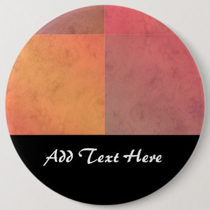 Red Pink Orange Yellow Geometric Watercolor Art 6 Inch Round Button