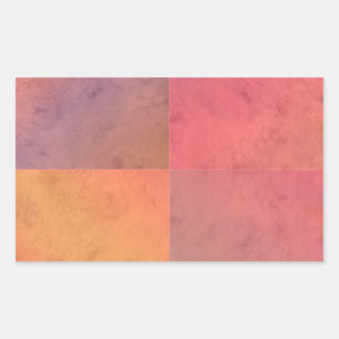 Red Pink Orange Yellow Geometric Watercolor Art Sticker