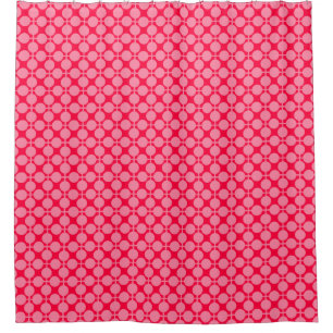 Red pink retro monochrome polka dot pattern