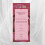 Red pink rose flower wedding menu<br><div class="desc">Wedding menu card Stylish and Modern Wedding Stationery Set for Your Romantic and Glamourous Rose-Themed Celebration This classic red rose wedding stationary set has been given a fresh twist with a contemporary colour scheme of pink, accompanied by a stylish font setting and subtle personalizable monogram . The beautiful design is...</div>