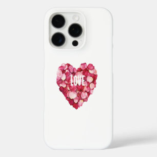 Red Pink Rose Petals Floral Love iPhone 16 Pro Case