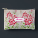 Red Pink Rose Roses Watercolor Flower Floral Girls Accessory Pouch<br><div class="desc">Daffodil Watercolour Painting. Designed from my original watercolours.</div>