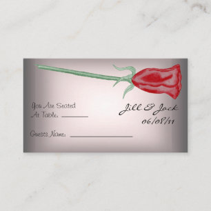 Red & Pink Roses Seating Cards