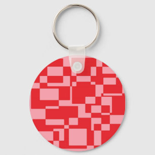 Red-pink squares keychain