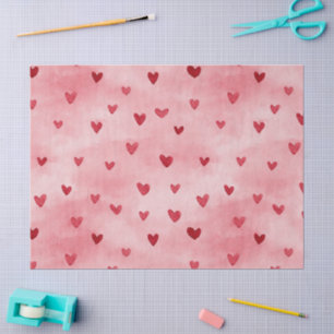 Red Pink Sweet Hearts Valentine's Day Tissue Paper