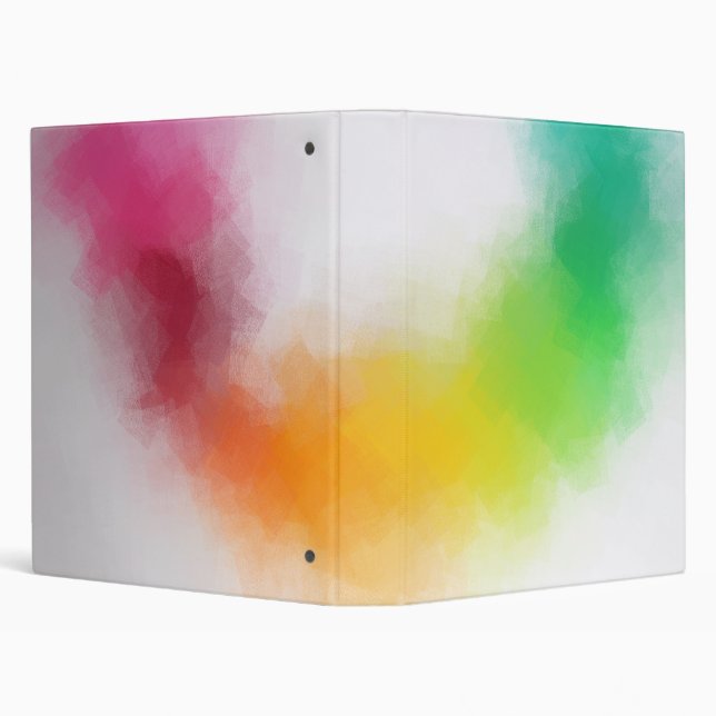 Red Pink Yellow Blue Purple Green Elegant Modern Binder (Background)