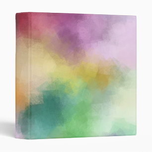 Red Pink Yellow Blue Purple Green Modern Abstract Binder