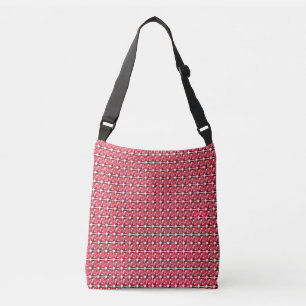 Red Pinkish Pattern Crossbody Bag