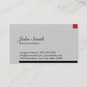 Red Pixel Psychiatrist Business Card