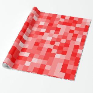 Red Pixels Wrapping Paper