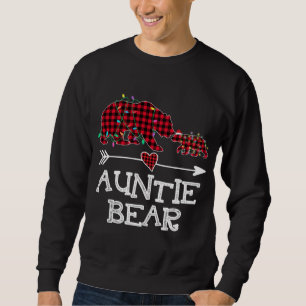 Red Plaid Auntie Bear Buffalo Family Mama Pajama C Sweatshirt