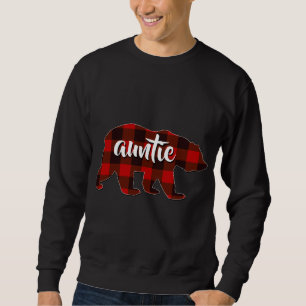 Red Plaid Auntie Buffalo Matching Family Pajama Ch Sweatshirt