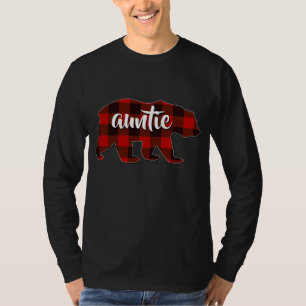 Red Plaid Auntie Buffalo Matching Family Pajama Ch T-Shirt