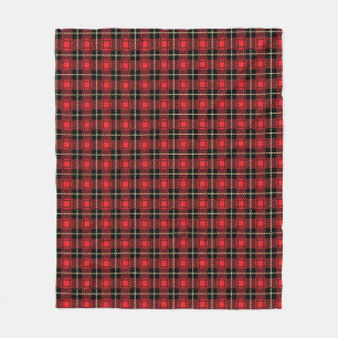 Red Plaid Background Fleece Blanket
