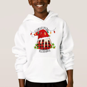 Red Plaid Buffalo Santa Christmas Pudding Kids