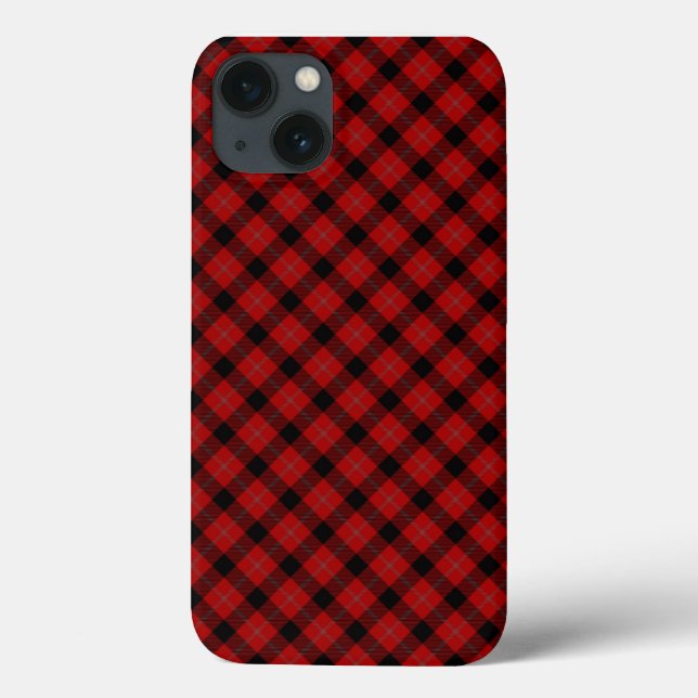 Red Plaid Case-Mate iPhone Case (Back)