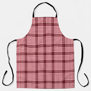 Red Plaid Chequered Tartan Texture Apron