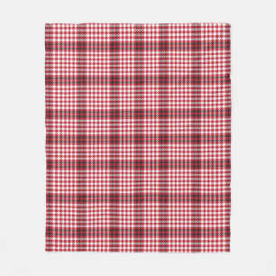 Red Plaid Chequered Tartan Texture Fleece Blanket