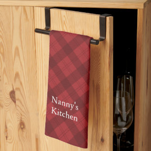 Red Plaid Christmas Kitchen Towel