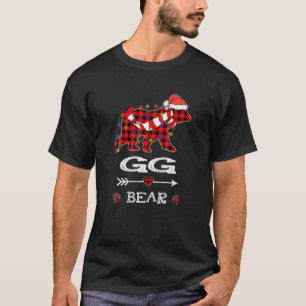 Red Plaid Christmas Pajama Family GG Bear Christma T-Shirt